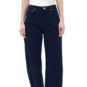 Parke Cotton Twill Horseshoe Pants in Navy - Size 28 (Retails for $190)